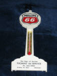 Phillips 66 pole thermometer, mint, $80.  