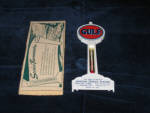 Gulf darker blue pole thermometer with original box, MINT, $89.  