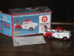 Texaco Matchbox tow truck with Certificate of Authenticity and original packaging, $40.