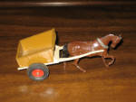 Metal horse and cart, Britains, Ltd., 1960s, England, $32.  