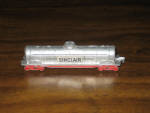 Sinclair Tootsie Toy USA railroad tanker 4.75 inches long, 1940s, excellent condition, $165.  